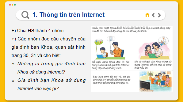 Giáo án điện tử Tin học lớp 3 Kết nối tri thức Bài 6: Khám phá thông tin trên internet | PPT Tin học lớp 3