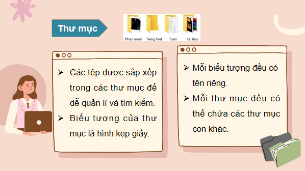 Giáo án điện tử Tin học lớp 3 Kết nối tri thức Bài 9: Thực hành với tệp và thư mục trong máy tính | PPT Tin học lớp 3