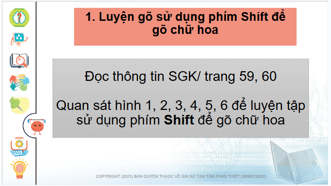 Giáo án điện tử Tin học lớp 4 Chân trời sáng tạo Bài 11B: Thực hành luyện tập gõ bàn phím | PPT Tin học 4