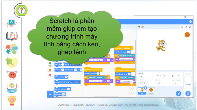 Giáo án điện tử Tin học lớp 4 Chân trời sáng tạo Bài 12: Làm quen với scratch | PPT Tin học 4