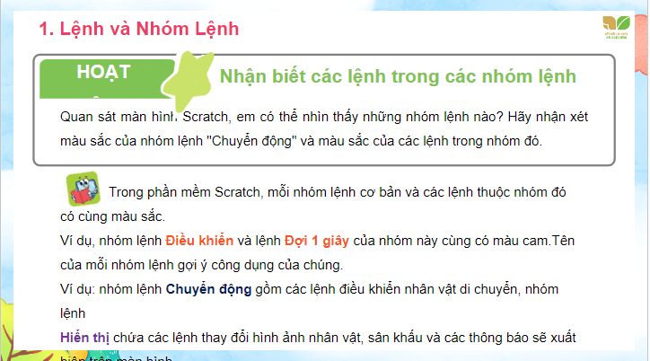 Giáo án điện tử Tin học lớp 4 Kết nối tri thức Bài 14: Khám phá môi trường lập trình trực quan | PPT Tin học 4