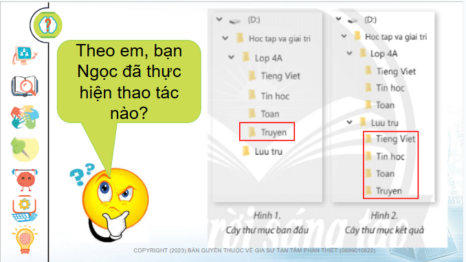 Giáo án điện tử Tin học lớp 4 Chân trời sáng tạo Bài 5: Thao tác với thư mục, tệp | PPT Tin học 4