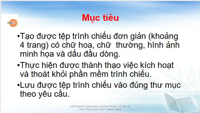 Giáo án điện tử Tin học lớp 4 Chân trời sáng tạo Bài 9: Bài trình chiếu của em | PPT Tin học 4