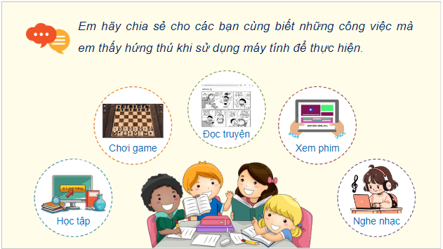 Giáo án điện tử Tin học lớp 5 Cánh diều Bài 1: Lợi ích của máy tính | PPT Tin học 5