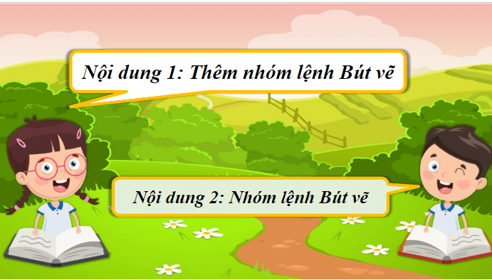 Giáo án điện tử Tin học lớp 5 Cánh diều Bài 1: Nhóm lệnh bút vẽ | PPT Tin học 5