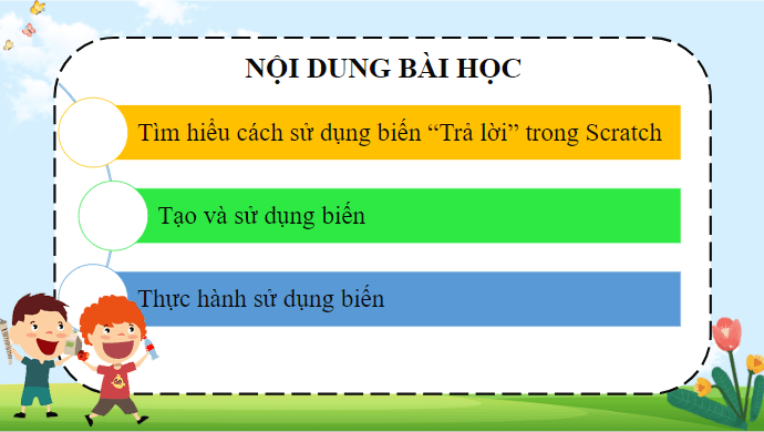 Giáo án điện tử Tin học lớp 5 Kết nối tri thức Bài 14: Sử dụng biến trong chương trình | PPT Tin học 5
