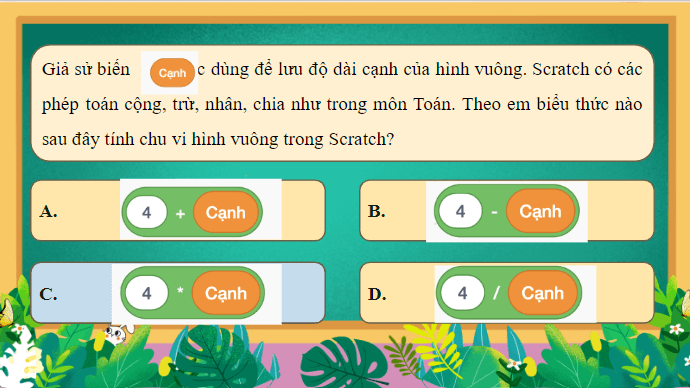 Giáo án điện tử Tin học lớp 5 Kết nối tri thức Bài 15: Sử dụng biểu thức trong chương trình | PPT Tin học 5