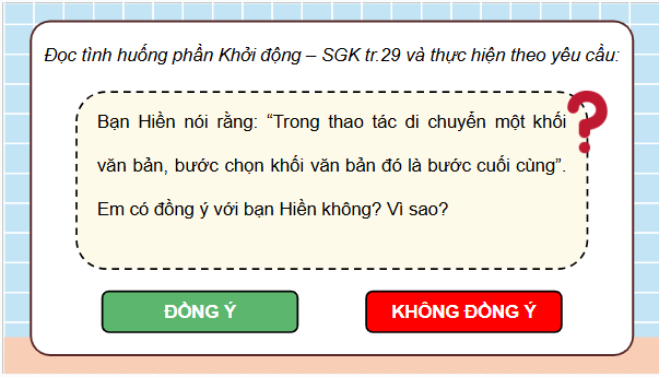 Giáo án điện tử Tin học lớp 5 Cánh diều Bài 2: Thực hành xóa và di chuyển khối văn bản | PPT Tin học 5