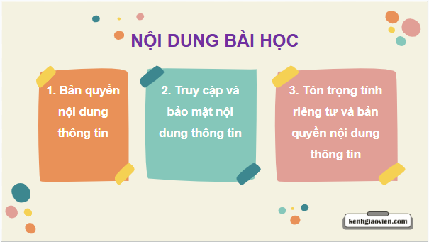 Giáo án điện tử Tin học lớp 5 Kết nối tri thức Bài 5: Bản quyền nội dung thông tin | PPT Tin học 5