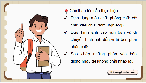 Giáo án điện tử Tin học lớp 5 Kết nối tri thức Bài 7: Thực hành soạn thảo văn bản | PPT Tin học 5