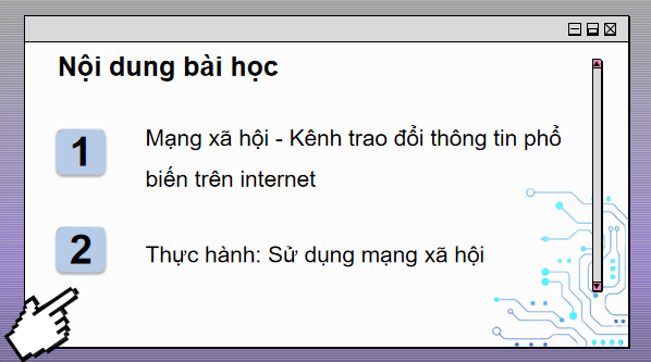 Giáo án điện tử Tin 7 Kết nối tri thức Bài 4: Mạng xã hội và một số kênh trao đổi thông tin trên internet | PPT Tin học 7