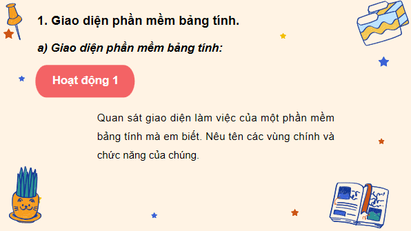 Giáo án điện tử Tin 7 Kết nối tri thức Bài 6: Làm quen với phần mềm bảng tính | PPT Tin học 7