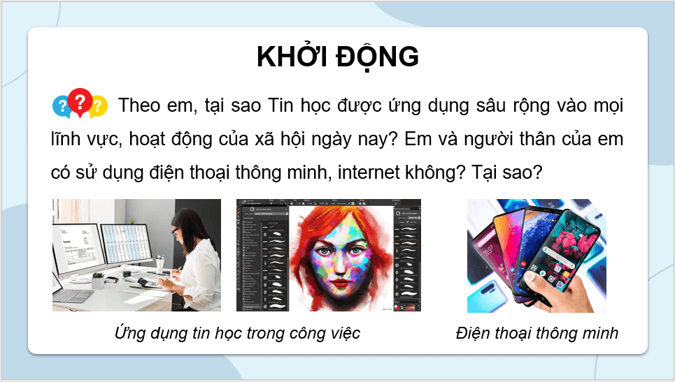 Giáo án điện tử Tin 8 Chân trời sáng tạo Bài 16: Tin học và nghề nghiệp | PPT Tin học 8