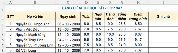 Giáo án Tin học 9 Cánh diều Bài 1: Xác thực dữ liệu nhập vào bảng tính