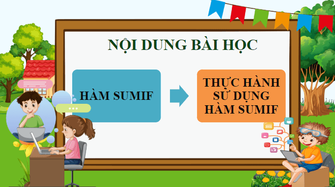 Giáo án điện tử Tin 9 Kết nối tri thức Bài 11a: Sử dụng hàm SUMIF | PPT Tin học 9