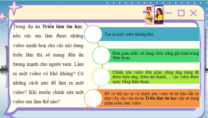 Giáo án điện tử Tin 9 Kết nối tri thức Bài 9b: Các chức năng chính của phần mềm làm video | PPT Tin học 9