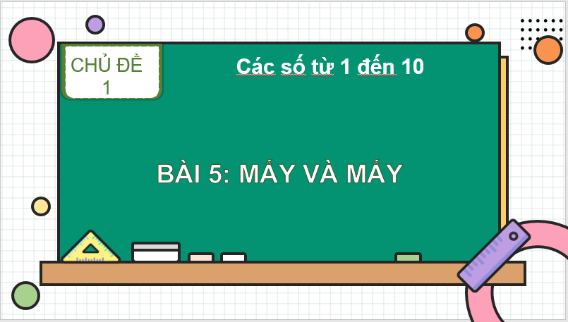 Giáo án điện tử Toán lớp 1 Bài 5: Mấy và mấy | PPT Toán lớp 1 Kết nối tri thức