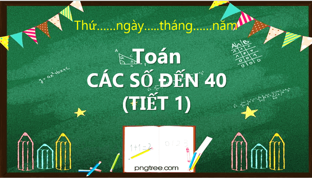 Giáo án điện tử Toán lớp 1 Các số đến 40 | PPT Toán lớp 1 Chân trời sáng tạo