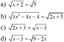 Giáo án Toán 10 Bài 2: Phương trình quy về phương trình bậc nhất, bậc hai