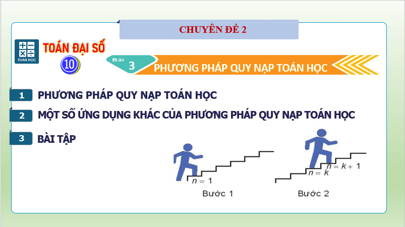Giáo án điện tử Chuyên đề Toán 10 Kết nối Bài 3: Phương pháp quy nạp toán học | PPT Chuyên đề học tập Toán 10 Kết nối tri thức