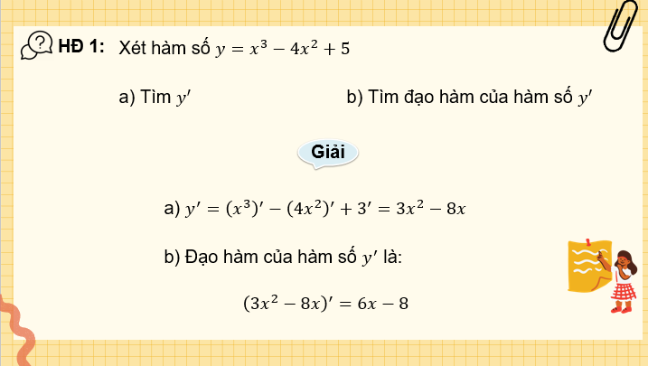 Giáo án điện tử Toán 11 Cánh diều Bài 3: Đạo hàm cấp hai | PPT Toán 11