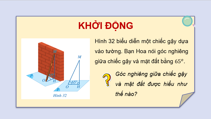 Giáo án điện tử Toán 11 Cánh diều Bài 3: Góc giữa đường thẳng và mặt phẳng. Góc nhị diện | PPT Toán 11