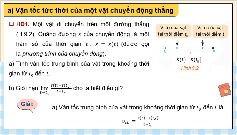 Giáo án điện tử Toán 11 Kết nối Bài 31: Định nghĩa và ý nghĩa của đạo hàm | PPT Toán 11 Kết nối tri thức