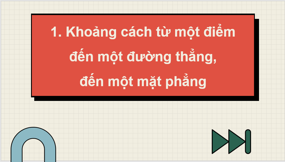 Giáo án điện tử Toán 11 Chân trời Bài 4: Khoảng cách trong không gian | PPT Toán 11 Chân trời sáng tạo