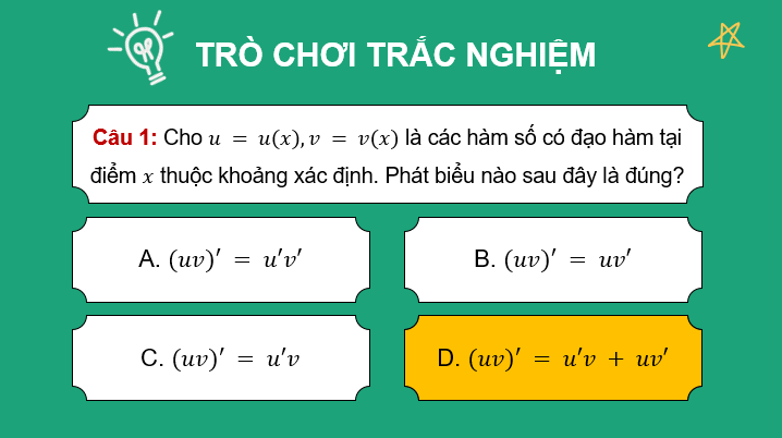 Giáo án điện tử Toán 11 Cánh diều Bài tập cuối chương 7 | PPT Toán 11