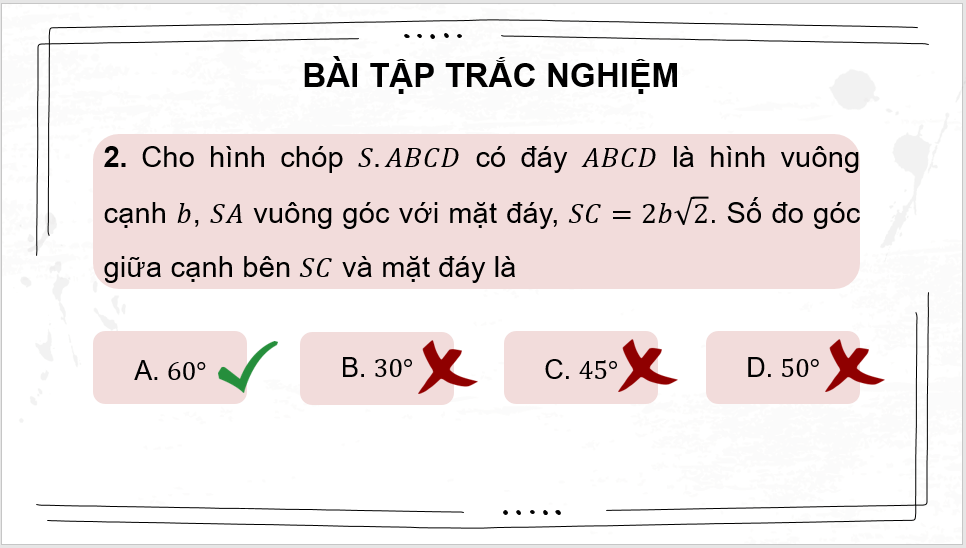 Giáo án điện tử Toán 11 Chân trời Bài tập cuối chương 8 | PPT Toán 11 Chân trời sáng tạo