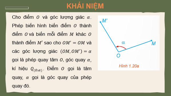 Giáo án điện tử Chuyên đề Toán 11 Kết nối Bài 4: Phép quay và phép đối xứng tâm | PPT Chuyên đề học tập Toán 11 Kết nối tri thức