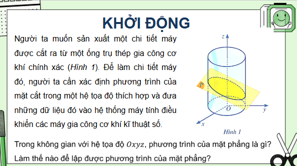 Giáo án điện tử Toán 12 Cánh diều Bài 1: Phương trình mặt phẳng | PPT Toán 12