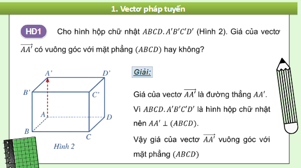 Giáo án điện tử Toán 12 Cánh diều Bài 1: Phương trình mặt phẳng | PPT Toán 12