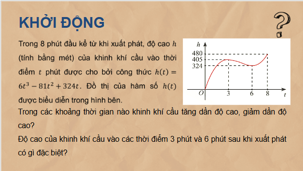 Giáo án điện tử Toán 12 Chân trời Bài 1: Tính đơn điệu và cực trị của hàm số | PPT Toán 12 Chân trời sáng tạo