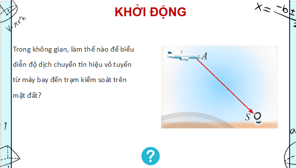 Giáo án điện tử Toán 12 Chân trời Bài 1: Vectơ và các phép toán trong không gian | PPT Toán 12 Chân trời sáng tạo