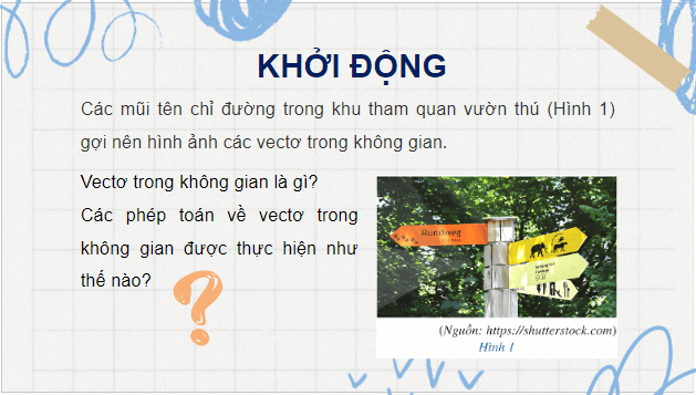 Giáo án điện tử Toán 12 Cánh diều Bài 1: Vectơ và các phép toán vectơ trong không gian | PPT Toán 12