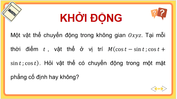 Giáo án điện tử Toán 12 Kết nối Bài 14: Phương trình mặt phẳng | PPT Toán 12 Kết nối tri thức