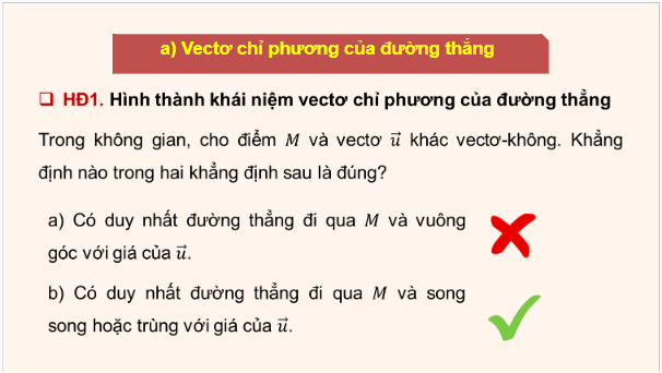 Giáo án điện tử Toán 12 Kết nối Bài 15: Phương trình đường thẳng trong không gian | PPT Toán 12 Kết nối tri thức