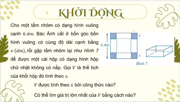 Giáo án điện tử Toán 12 Cánh diều Bài 2: Giá trị lớn nhất và giá trị nhỏ nhất của hàm số | PPT Toán 12