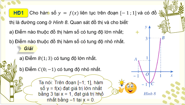 Giáo án điện tử Toán 12 Cánh diều Bài 2: Giá trị lớn nhất và giá trị nhỏ nhất của hàm số | PPT Toán 12