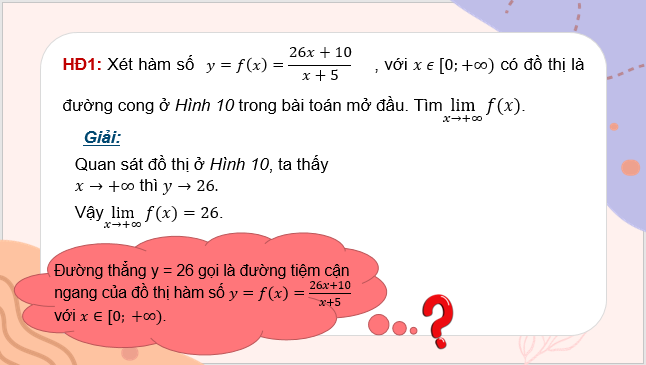 Giáo án điện tử Toán 12 Cánh diều Bài 3: Đường tiệm cận của đồ thị hàm số | PPT Toán 12