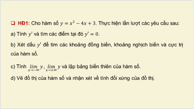 Giáo án điện tử Toán 12 Kết nối Bài 4: Khảo sát sự biến thiên và vẽ đồ thị của hàm số | PPT Toán 12 Kết nối tri thức