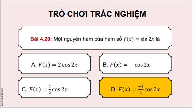 Giáo án điện tử Toán 12 Kết nối Bài tập cuối chương 4 | PPT Toán 12 Kết nối tri thức