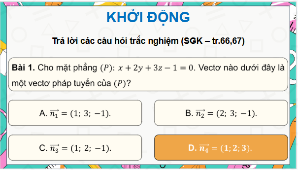 Giáo án điện tử Toán 12 Chân trời Bài tập cuối chương 5 | PPT Toán 12 Chân trời sáng tạo