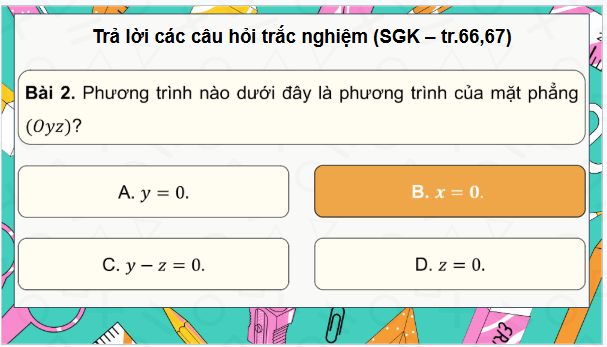 Giáo án điện tử Toán 12 Chân trời Bài tập cuối chương 5 | PPT Toán 12 Chân trời sáng tạo