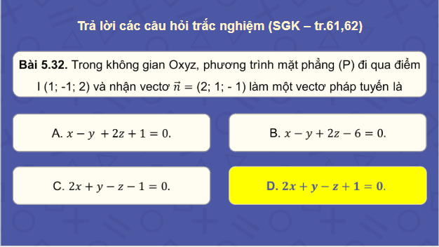 Giáo án điện tử Toán 12 Kết nối Bài tập cuối chương 5 | PPT Toán 12 Kết nối tri thức