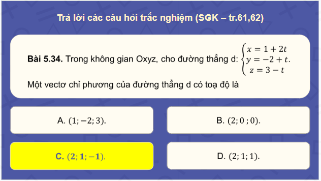 Giáo án điện tử Toán 12 Kết nối Bài tập cuối chương 5 | PPT Toán 12 Kết nối tri thức