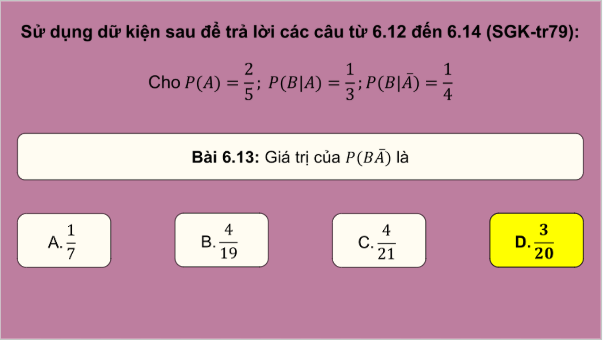 Giáo án điện tử Toán 12 Kết nối Bài tập cuối chương 6 | PPT Toán 12 Kết nối tri thức