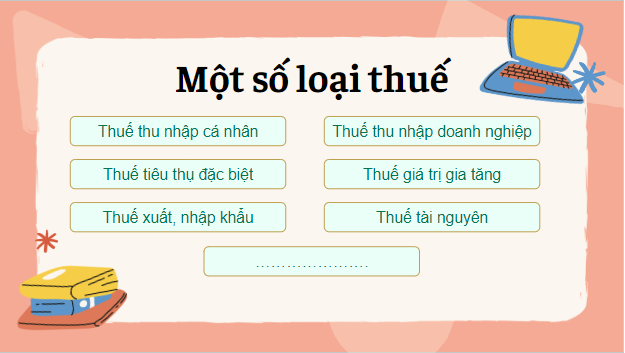 Giáo án điện tử Toán 12 Cánh diều Chủ đề 1: Một số vấn đề về thuế | PPT Toán 12