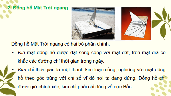 Giáo án điện tử Toán 12 Cánh diều Chủ đề 2: Thực hành tạo đồng hồ Mặt Trời | PPT Toán 12